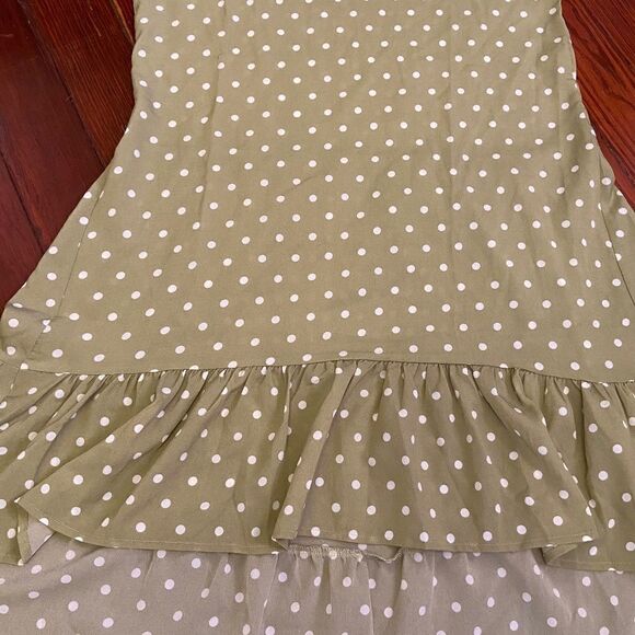 Zldso Large Green Polka Dotted Summer Dress Fun - Picture 3 of 8